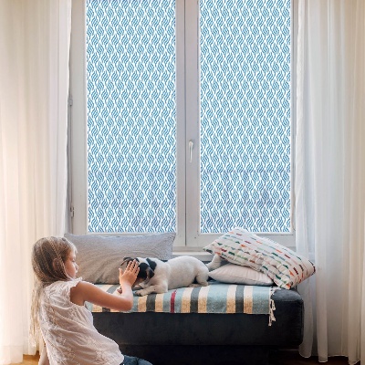 Patterned window film Blue waves