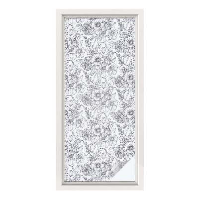 Privacy window film Floristic elegance