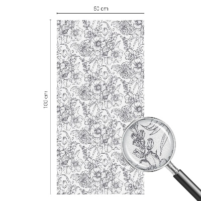 Privacy window film Floristic elegance