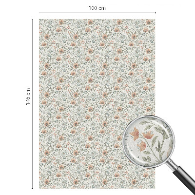 Frosted glass film stained glass effect Floral pattern