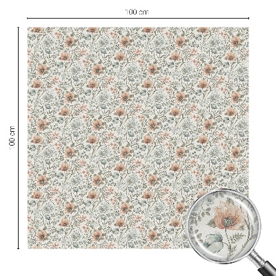 Frosted glass film stained glass effect Floral pattern