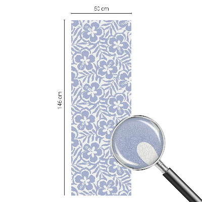 Opaque window film stained glass style Hibiscus flowers