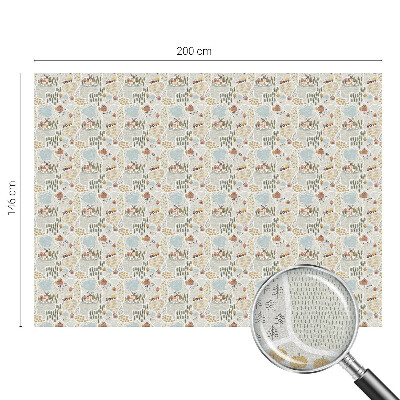 Colored window film stained glass An idyllic village