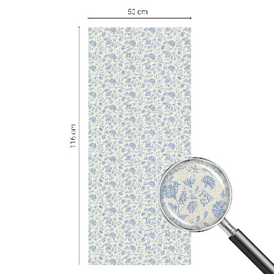 Opaque window film stained glass style Floral pattern
