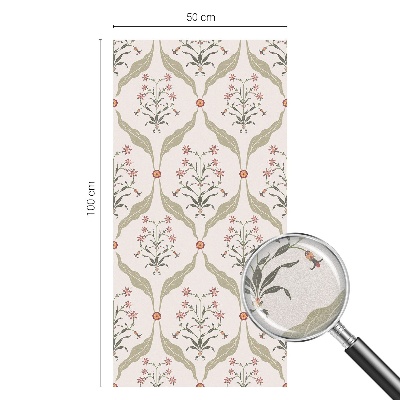 Frosted glass film stained glass effect Floral pattern