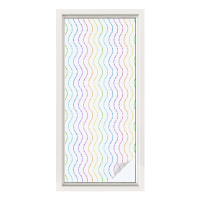 Frosted glass film stained glass effect Rainbow lines