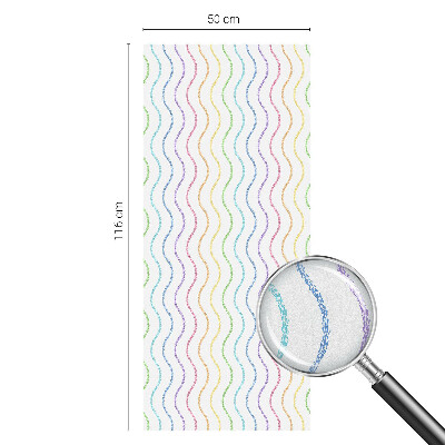 Frosted glass film stained glass effect Rainbow lines