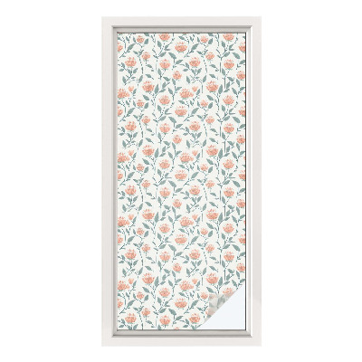 Opaque window film stained glass style Floral pattern