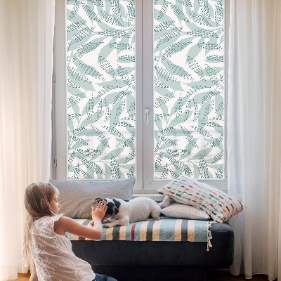 Patterned window film Green leaves