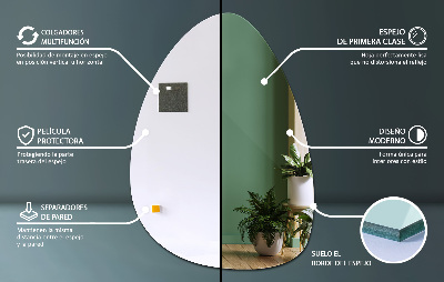 Organic shaped mirror stylish accessory