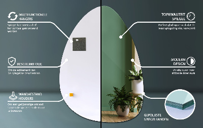 Organic shaped mirror stylish accessory