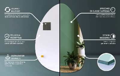 Organic shaped mirror stylish accessory