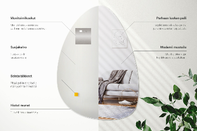 Organic shaped mirror stylish accessory