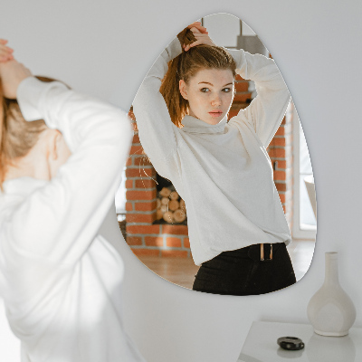 Organic shaped mirror stylish accessory