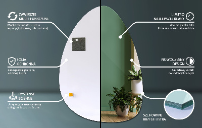 Organic shaped mirror stylish accessory