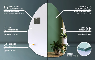 Organic shaped mirror stylish accessory