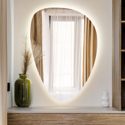 Organic egg-shaped mirror Backlight wall