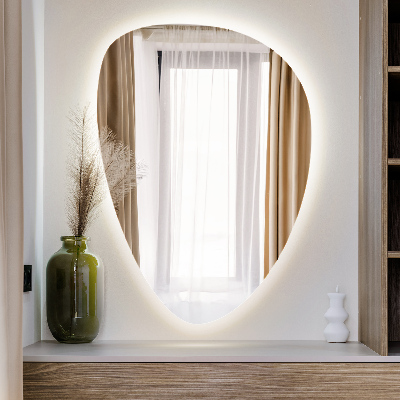 Organic egg-shaped mirror Backlight wall