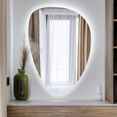 Organic egg-shaped mirror Backlight wall
