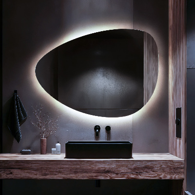 Organic egg-shaped mirror Backlight wall