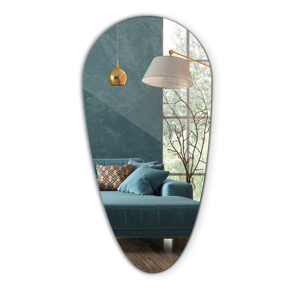 Teardrop mirror without frame