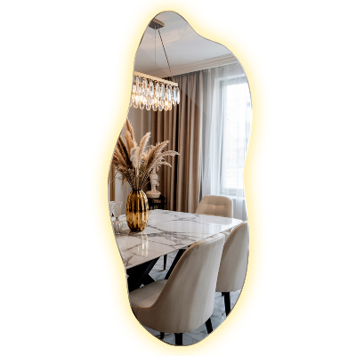 Unusual shaped led light mirror innovative