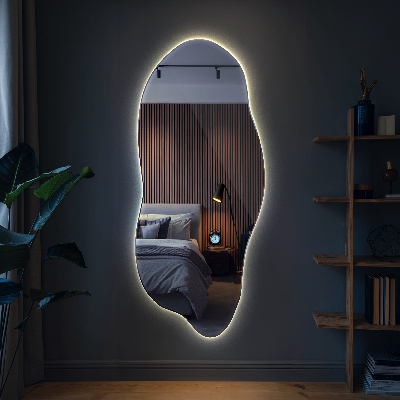 Unusual shaped led light mirror innovative