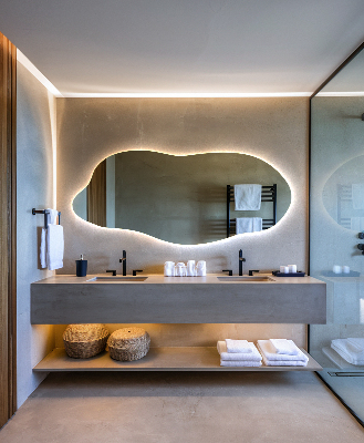 Unusual shaped led light mirror innovative