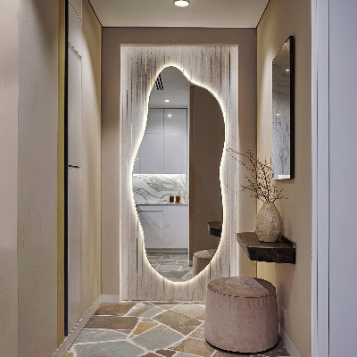 Unusual shaped led light mirror innovative