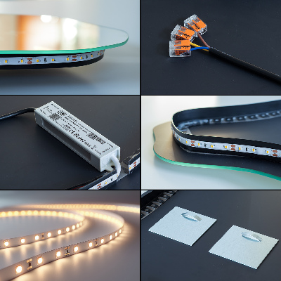 Unusual shaped led light mirror innovative