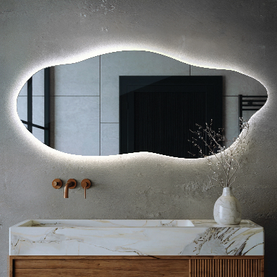 Unusual shaped led light mirror innovative