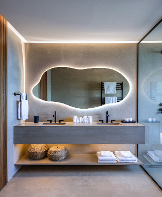 Unusual shaped led light mirror innovative
