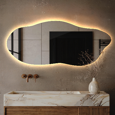 Unusual shaped led light mirror innovative