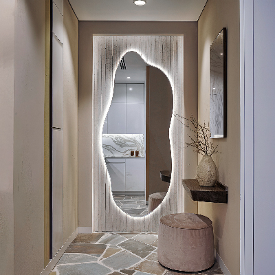 Unusual shaped led light mirror innovative