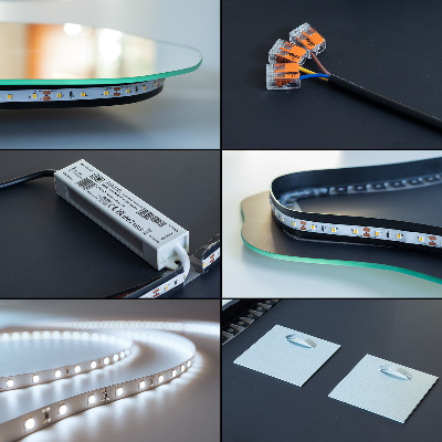 Unusual shaped led light mirror innovative