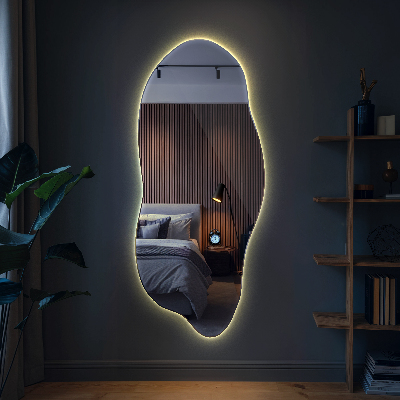 Unusual shaped led light mirror innovative