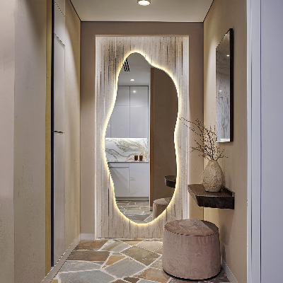 Unusual shaped led light mirror innovative