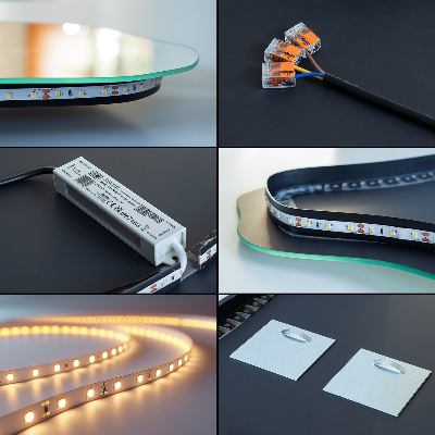 Unusual shaped led light mirror innovative