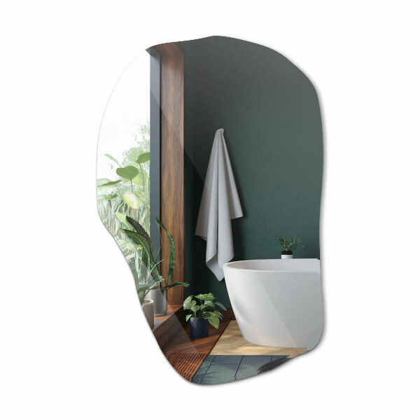 Unusual shaped mirror stylish accent