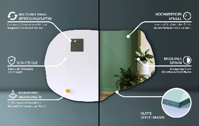 Unusual shaped mirror stylish accent