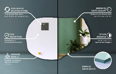 Unusual shaped mirror stylish accent