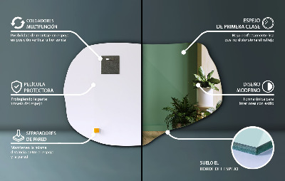 Unusual shaped mirror stylish accent