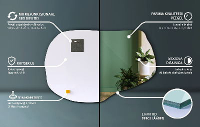 Unusual shaped mirror stylish accent