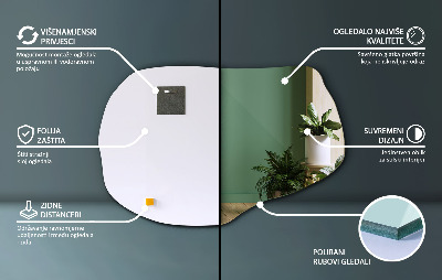 Unusual shaped mirror stylish accent
