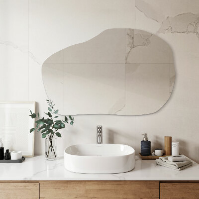 Unusual shaped mirror stylish accent