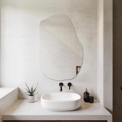 Unusual shaped mirror stylish accent
