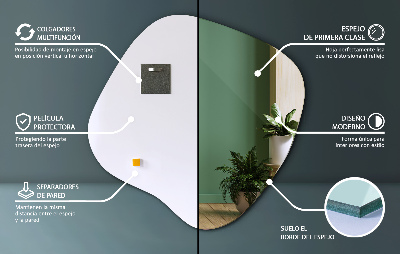 Splash shaped mirror subtle