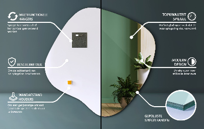 Splash shaped mirror subtle