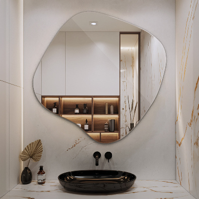 Splash shaped mirror subtle