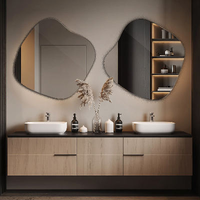 Splash shaped mirror subtle